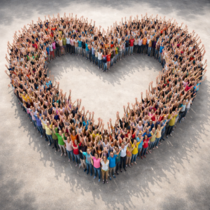 menschengruppe herz